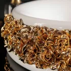 Porcelænsvask med håndpåsatte kronblade Made in Italy - Amarone Viadurini