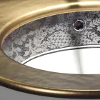 Indbygget vask i Fire Clay med Platinum Lace Band Made in Italy - Erioli Viadurini