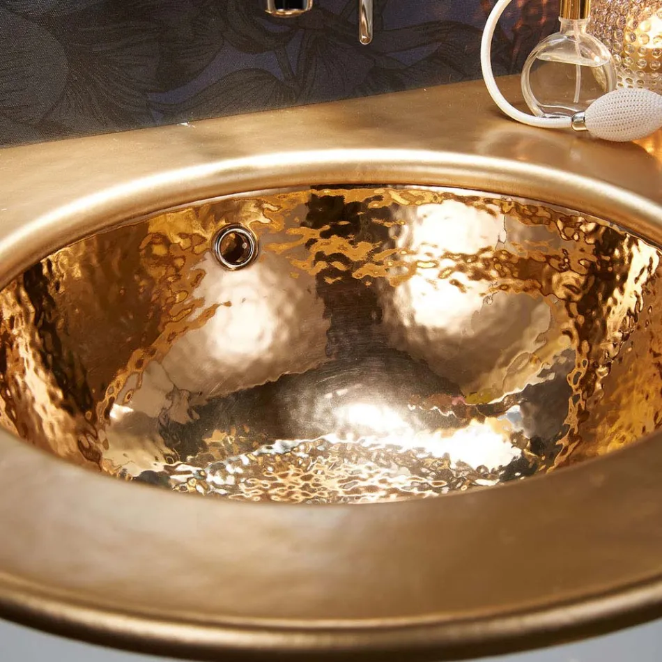 Indbygget håndvask i Fire Clay af 3 Finishes Made in Italy - Erioli Viadurini