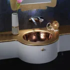 Indbygget håndvask i Fire Clay af 3 Finishes Made in Italy - Erioli Viadurini