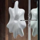 Moderne bordplade i hvid keramik lavet i Italien Rayan Viadurini