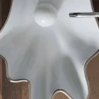 Moderne bordplade i hvid keramik lavet i Italien Rayan Viadurini