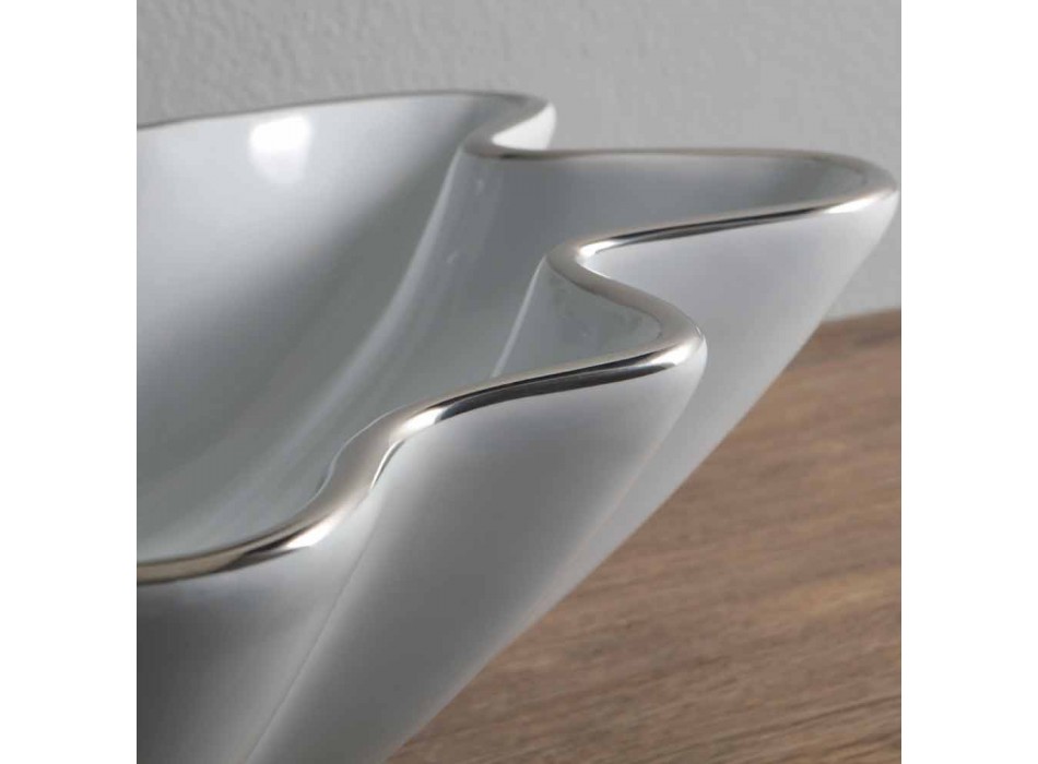 Moderne bordplade i hvid keramik lavet i Italien Rayan Viadurini