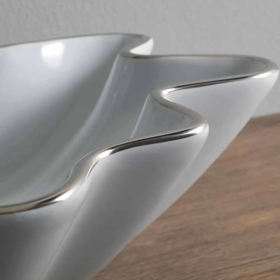 Moderne bordplade i hvid keramik lavet i Italien Rayan Viadurini