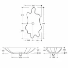 Moderne bordplade i hvid keramik lavet i Italien Rayan Viadurini