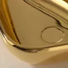 Moderne bordplade i guld keramik lavet i Italien Sofia Viadurini