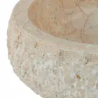 Moderne bordplade i hvid natursten Lola, unikt stykke Viadurini