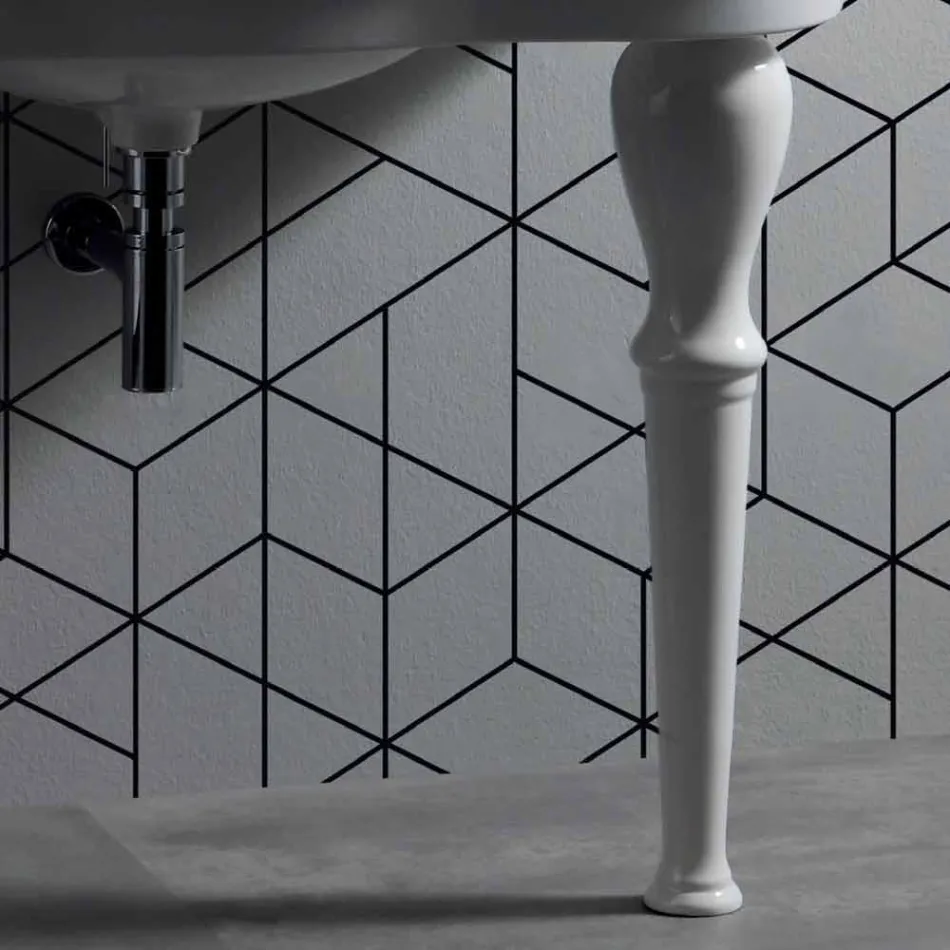 Moderne vægvask med eller uden ben, L90 cm i Avise keramik Viadurini