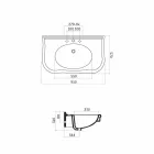 Moderne vægvask med eller uden ben, L90 cm i Avise keramik Viadurini