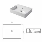 Enkelt hulbassin til støtte eller væg i Coliviata Colivi keramik Viadurini