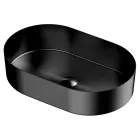 Oval bordplade håndvask i rustfrit stål i forskellige finish - Anemone Viadurini