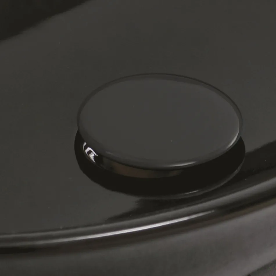 Oval bordplade håndvask i blank keramisk keramik Fremstillet i Italien - Nelly Viadurini