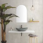 Oval bordplade håndvask i blank keramik Fremstillet i Italien - Jumper Viadurini