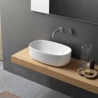 Oval moderne og design bordvask i hvid keramik - Ventori1 Viadurini