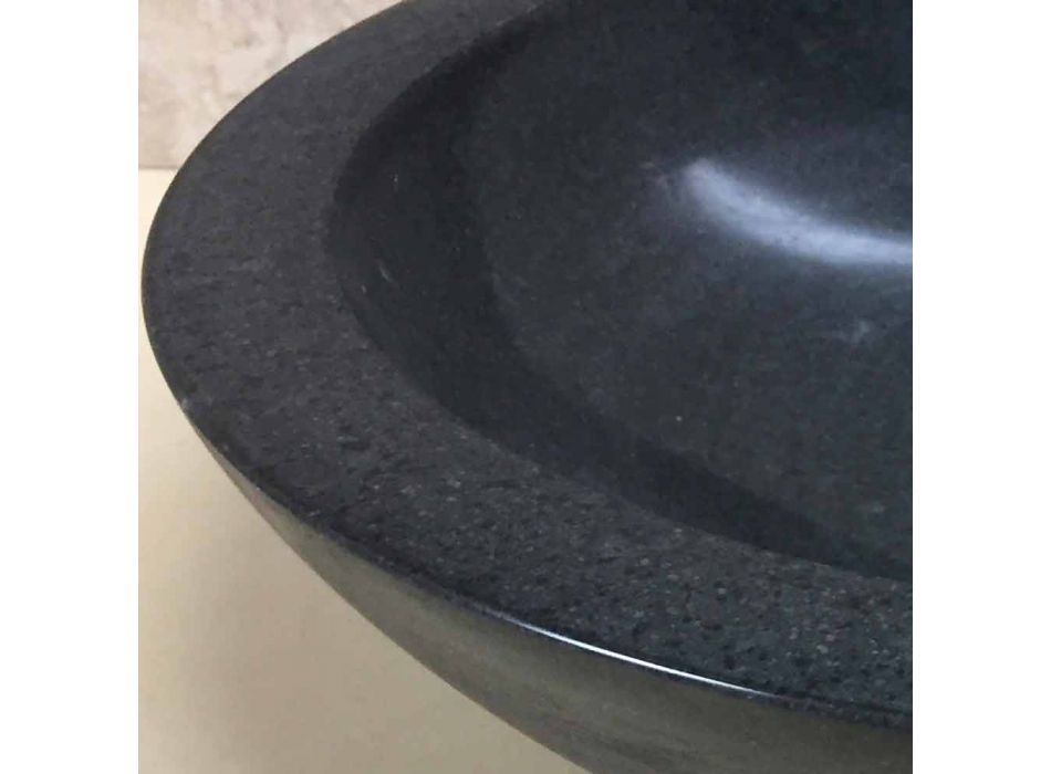 Design håndvaske i sort Ziva natursten Viadurini