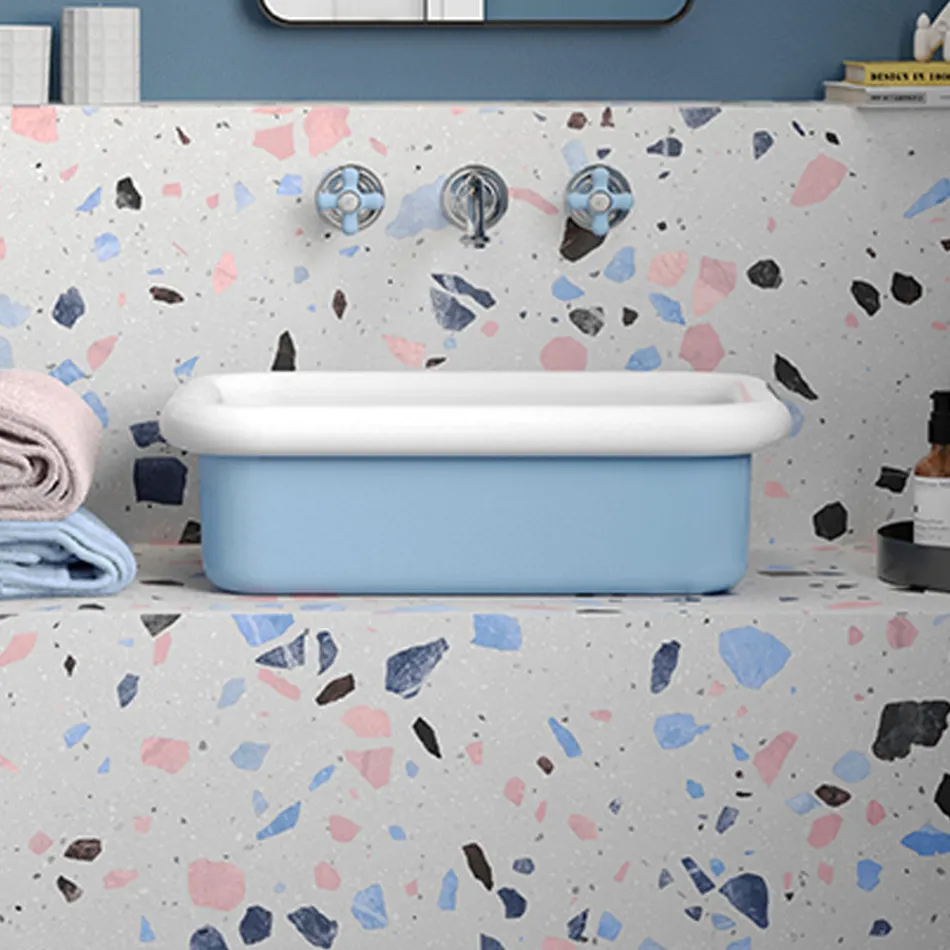 Rektangulær keramisk bordplade håndvask - Holly Viadurini