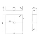 Firkantet bordplade håndvask i rustfrit stål i forskellige finish - Calendula Viadurini
