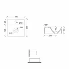 Firkantet eller rektangulært moderne design Keramisk håndvask lavet i Italien - akt Viadurini