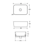 Håndvask lavet af keramik Fås i forskellige farver Made in Italy - Kurv Viadurini