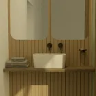 Håndvask lavet af keramik Fås i forskellige farver Made in Italy - Kurv Viadurini