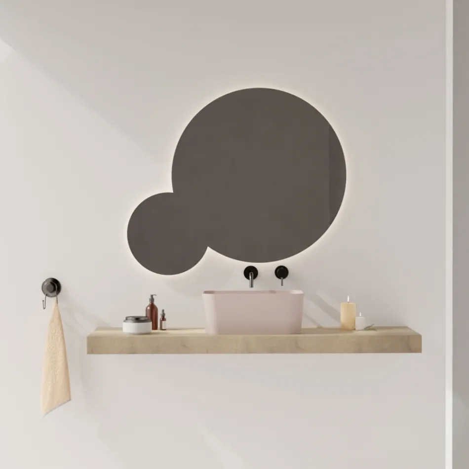 Håndvask lavet af keramik Fås i forskellige farver Made in Italy - Kurv Viadurini