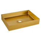 Rektangulær bordplade håndvask i rustfrit stål i forskellige finish - Camellia Viadurini