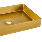 Rektangulær bordplade håndvask i rustfrit stål i forskellige finish - Camellia Viadurini