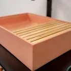 Rektangulær bordplade håndvask Lavet af Mali Orange Terrazzo - Azalea Viadurini