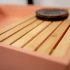 Rektangulær bordplade håndvask Lavet af Mali Orange Terrazzo - Azalea Viadurini