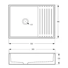 Rektangulær bordplade håndvask Lavet af Mali Orange Terrazzo - Azalea Viadurini