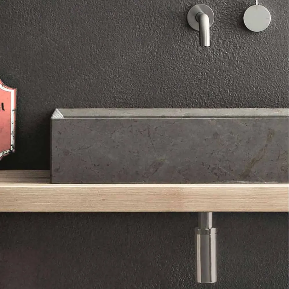 Rektangulær og moderne køkkenvask i designsten - Farartlav3 Viadurini