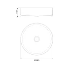 Rund bordplade håndvask i rustfrit stål i forskellige finish - Fiordaliso Viadurini