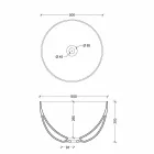 Rund håndvask i hvid keramik eller farvet stjerne Round50 Viadurini