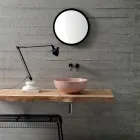 Rund bordplade håndvask i farvet keramik L 40 cm - Chicco Viadurini