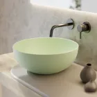 Rund bordplade håndvask i farvet keramik L 40 cm - Chicco Viadurini