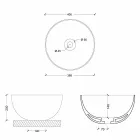 Rund håndvask i moderne design keramik stjerne Runde 40 cm Viadurini