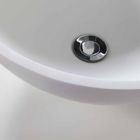Rund bordhåndvask i harpiksoptisk hvid finish - cirkel Viadurini
