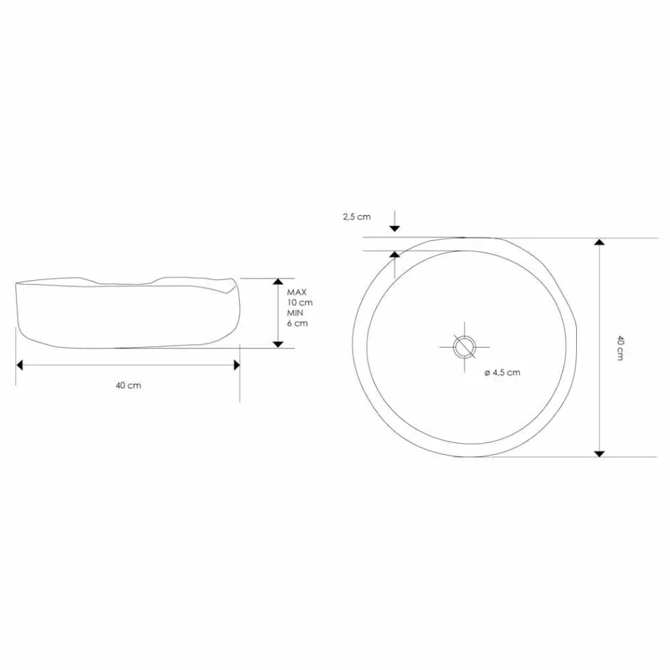Moderne håndvask til køkkenbordet i naturpoleret naturligt teaktræ - Zino Viadurini