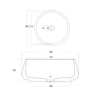 Rund bordplade håndvask lavet af cement og harpiks - Ibisco Viadurini
