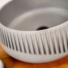 Rund bordplade håndvask lavet af cement og harpiks - Ibisco Viadurini