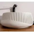 Rund bordplade håndvask lavet af cement og harpiks - Ibisco Viadurini