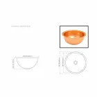 Rund vask design Kobber, håndlavet, Plant Viadurini