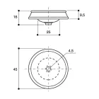 Semi-forsænket designer håndvask i håndmalet brand ler produceret i Italien, Manilo Viadurini