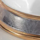 Design semi-forsænket vask i ild ler håndlavet i Italien, Manilo Viadurini