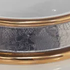 Design semi-forsænket vask i ild ler håndlavet i Italien, Manilo Viadurini