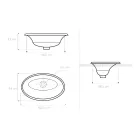 Halv forsænket håndvask i Fire Clay med Golden Spiral Made in Italy - Principe Viadurini