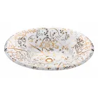 Halv forsænket håndvask i Fire Clay med Golden Spiral Made in Italy - Principe Viadurini