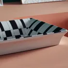 Halv-forsænket håndvask i Fire Clay af forskellige finish lavet i Italien - Ultima Viadurini