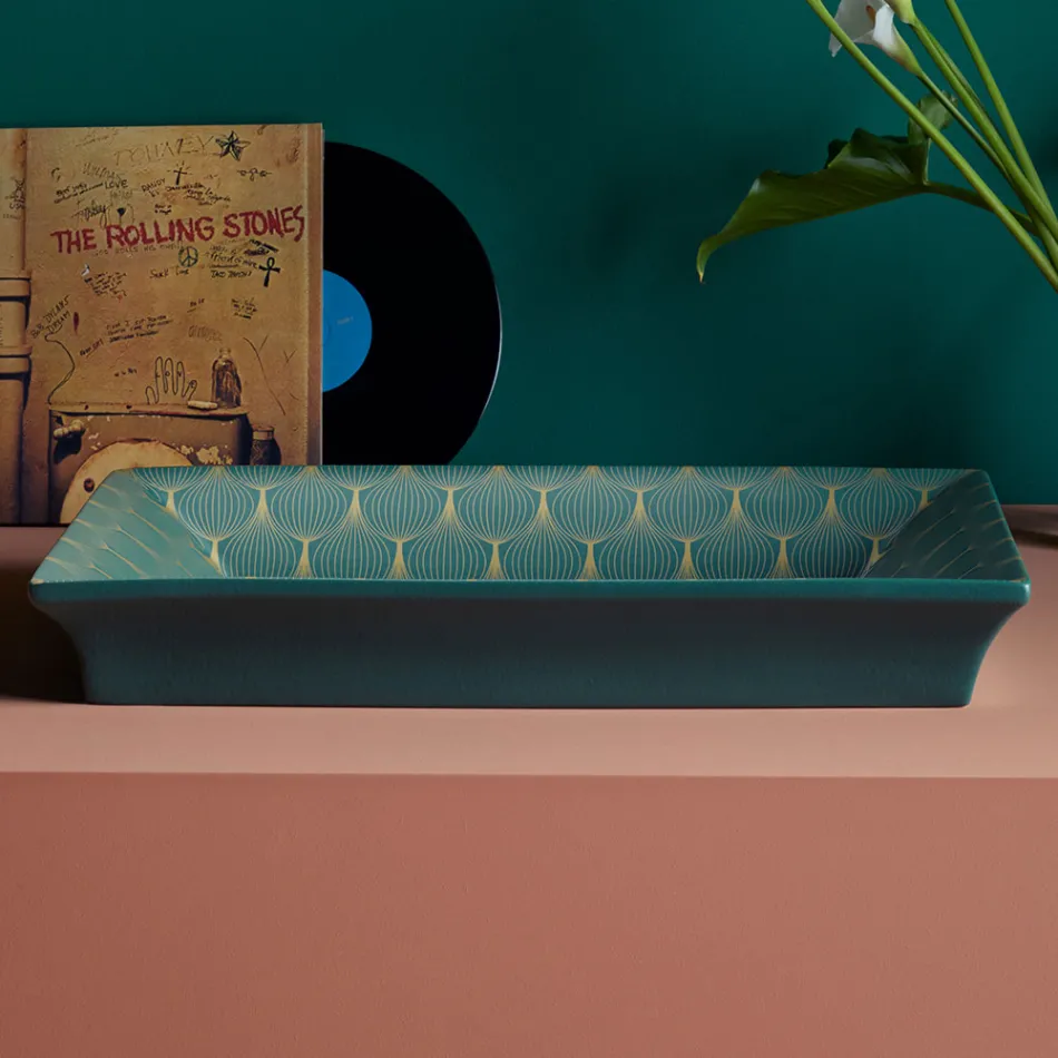 Halv-forsænket håndvask i Fire Clay af forskellige finish lavet i Italien - Ultima Viadurini