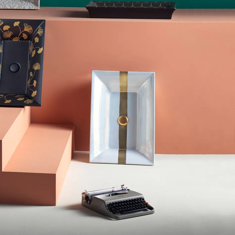 Halv-forsænket håndvask i Fire Clay af forskellige finish lavet i Italien - Ultima Viadurini